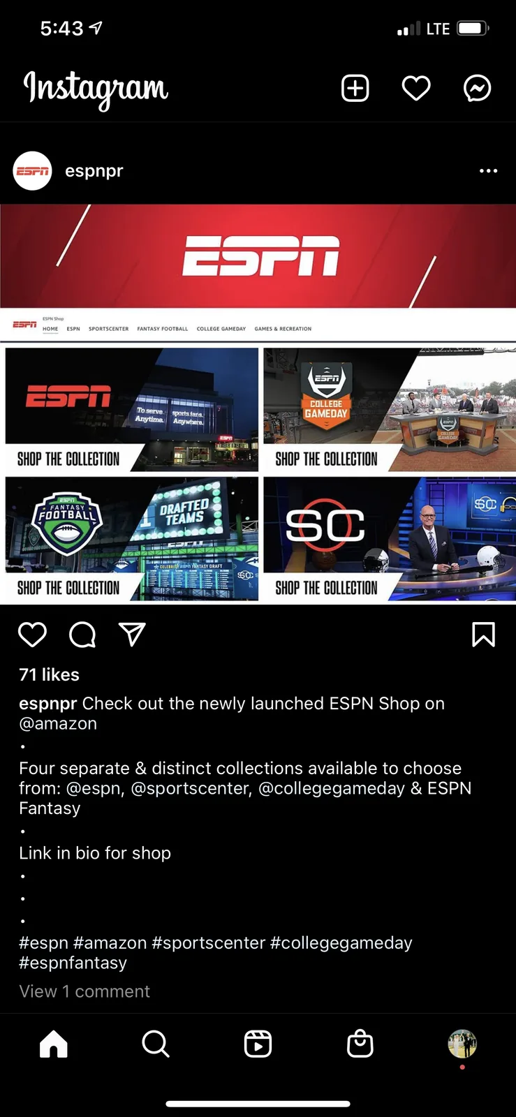 ESPN Amazon Shop